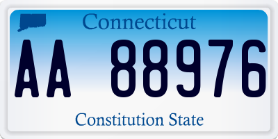 CT license plate AA88976