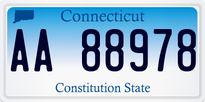 CT license plate AA88978
