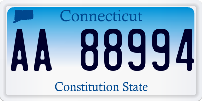 CT license plate AA88994