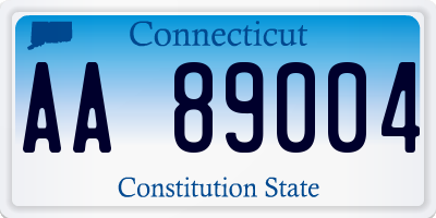 CT license plate AA89004