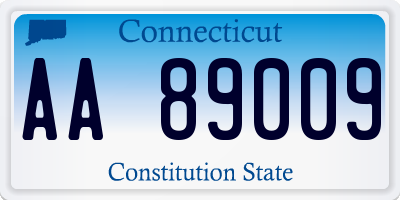 CT license plate AA89009