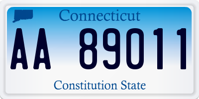 CT license plate AA89011