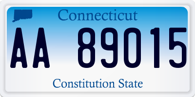 CT license plate AA89015