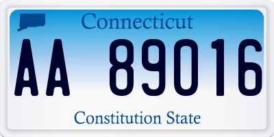 CT license plate AA89016