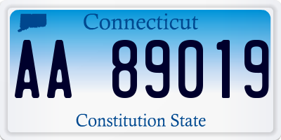 CT license plate AA89019