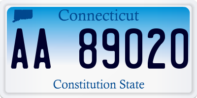 CT license plate AA89020