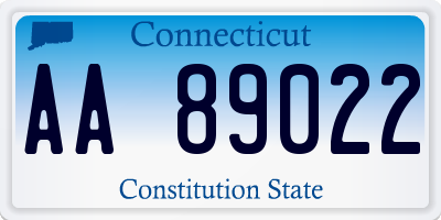 CT license plate AA89022