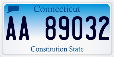 CT license plate AA89032