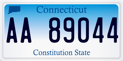 CT license plate AA89044