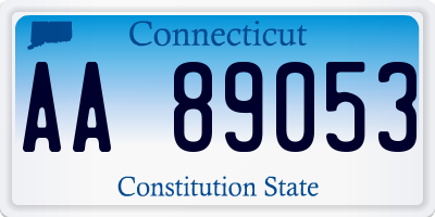 CT license plate AA89053