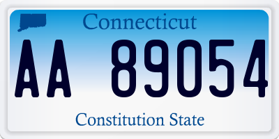 CT license plate AA89054