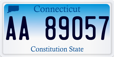 CT license plate AA89057