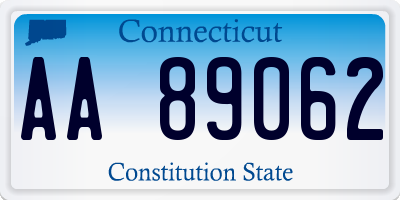 CT license plate AA89062