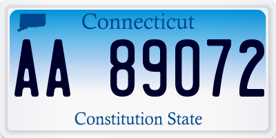 CT license plate AA89072