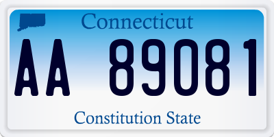 CT license plate AA89081