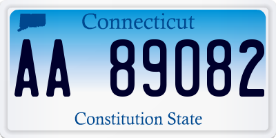 CT license plate AA89082