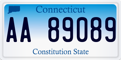 CT license plate AA89089