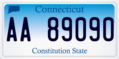 CT license plate AA89090