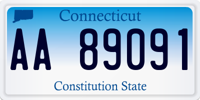 CT license plate AA89091