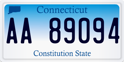 CT license plate AA89094