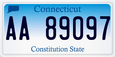 CT license plate AA89097