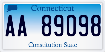 CT license plate AA89098