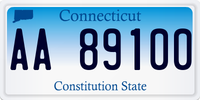 CT license plate AA89100