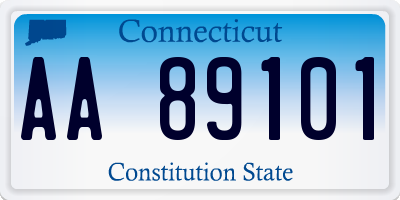 CT license plate AA89101