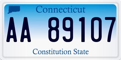 CT license plate AA89107