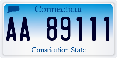 CT license plate AA89111