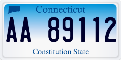 CT license plate AA89112