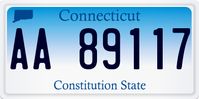 CT license plate AA89117