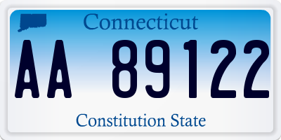 CT license plate AA89122