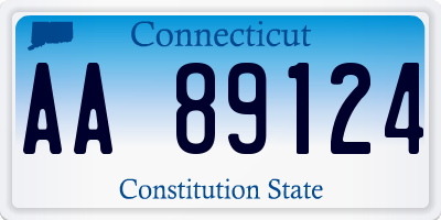 CT license plate AA89124