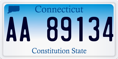CT license plate AA89134