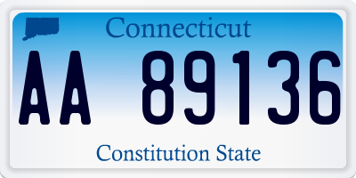 CT license plate AA89136