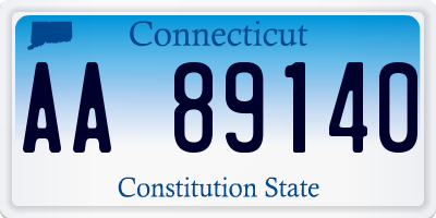 CT license plate AA89140