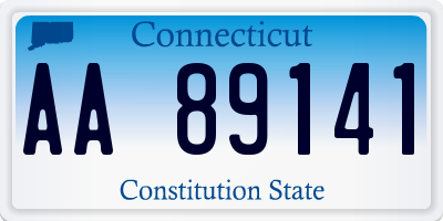 CT license plate AA89141