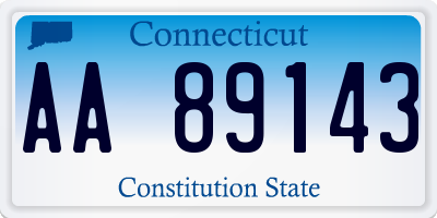 CT license plate AA89143