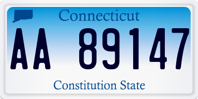 CT license plate AA89147