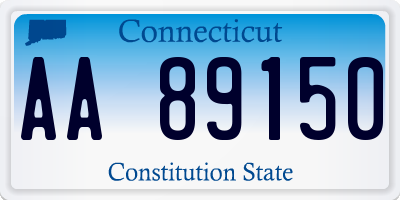CT license plate AA89150
