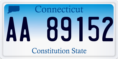 CT license plate AA89152