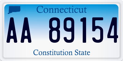 CT license plate AA89154