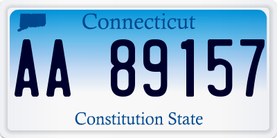 CT license plate AA89157