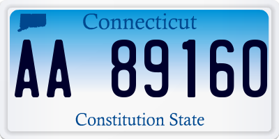 CT license plate AA89160