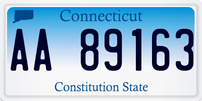 CT license plate AA89163