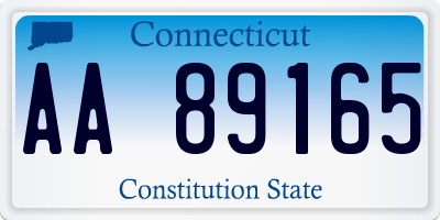 CT license plate AA89165