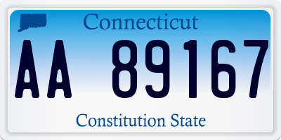 CT license plate AA89167