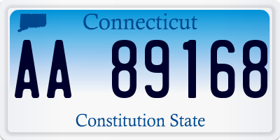 CT license plate AA89168