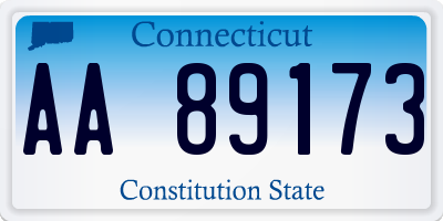 CT license plate AA89173